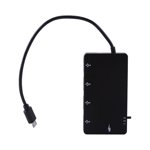 US OTG Extension Adapter,4 Port Micro USB Port US Data Hub Micro USB Hub OTG Adapter Masterfully Created
