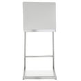 thumbnail image 5 of TOV Furniture Parma White Vegan Leather Counter Stool with Silver Legs - Set of 2, 5 of 10