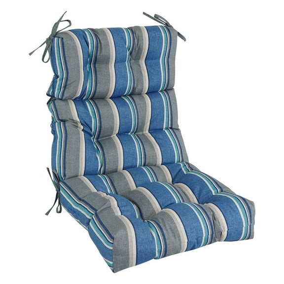 Blazing Needles 20-inch by 42-inch Spun Polyester Patterned Outdoor Tufted Chair Cushion