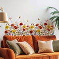 thumbnail image 4 of Flower Wall Decals Watercolor Wildflower Grass Butterflies Wall Stickers Peel and Stick Wall Art Spring Summer Decor for Girls Bedroom Living Room Home Office Wall Decor, 4 of 8