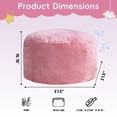 thumbnail image 3 of Fulsmile 2.5Ft Bean Bag Chair for Kids with Memory Foam Filling, Kid Cozy Plush Chair Detachable Soft Cover for Bedroom Living Room Play Room, Plush Pink, 3 of 8