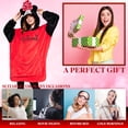 thumbnail image 2 of Sudadera con capucha Disney Stitch 2 en 1 para adultos, forro polar, color rojo Minnie, 2 of 5
