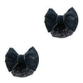 thumbnail image 1 of Wweixi Professional Hair Plate Mesh Pocket Featuring Convenient Snood Net Elegant Gold rim - black 2Set, 1 of 6