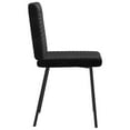 thumbnail image 4 of vidaXL Dining Chair Set of 2 Black Velvet (100% polyester), plywood, metal, 4 of 6