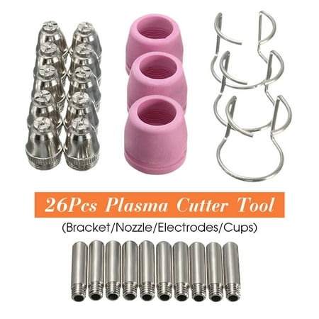 

ONWRACE 26Pcs Plasma Cutter Consumables Kit SG-55 AG-60 WSD-60P Cutting Torch Tip Nozzle