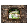 thumbnail image 2 of Tiptophomedecor Peel and Stick Forest Wallpaper Wall Mural - Stony Window Waterfalls - Removable Wall Decals, 2 of 3