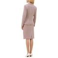 thumbnail image 3 of INSPIRE CHIC Women's 2 Piece Skirt Suit Set 2025 Business Work Blazers and Pencil Skirts M Pink, 3 of 5