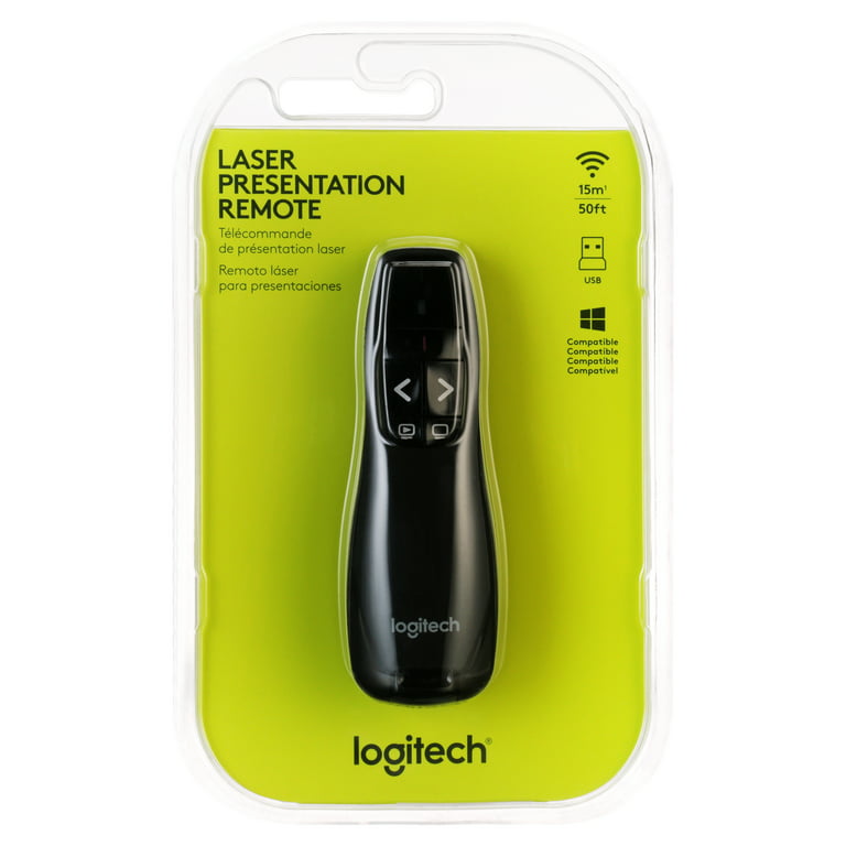 beundring miste dig selv sokker Logitech Laser Presentation Remote - Black (910-005467) - Walmart.com