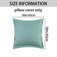 thumbnail image 5 of Unique Bargains 2 Pcs Plaid Pillow Covers Square Cushion Covers Decorative Pillow Cases Blue Grid 18" x 18", 5 of 6