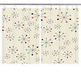 thumbnail image 3 of Mid Century Kitchen Curtains, 60S Mid Century Absctract Geometric Retro 1950S 1960S MCM Home Decor Window Curtain Panel, Retro Window Curtains, Modern Curtain Panels Sets with Hooks (42X45), 3 of 5
