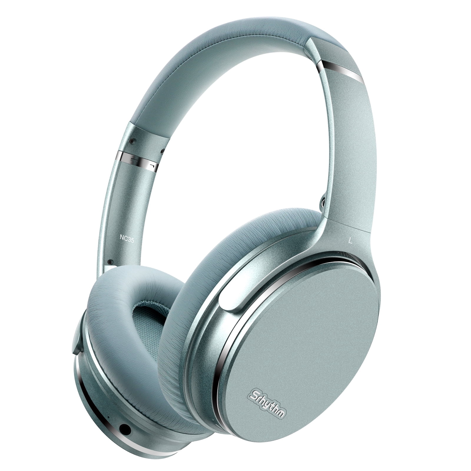 Restored Srhythm NC35 Noise Cancelling Headphones Wireless Bluetooth 5.3, Lightweight Over-ear Headphones with Microphones, 50+ Hours’ Playtime, Fast Charge (Refurbished)