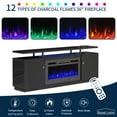thumbnail image 6 of Boyel Living 70" Fireplace TV Console w/ 36" Electric Fireplace, Modern Media Console Storage Cabinet Fireplace TV Stand for TVs up to 80", Fireplace for Living Room TV Stand, Black, 6 of 10