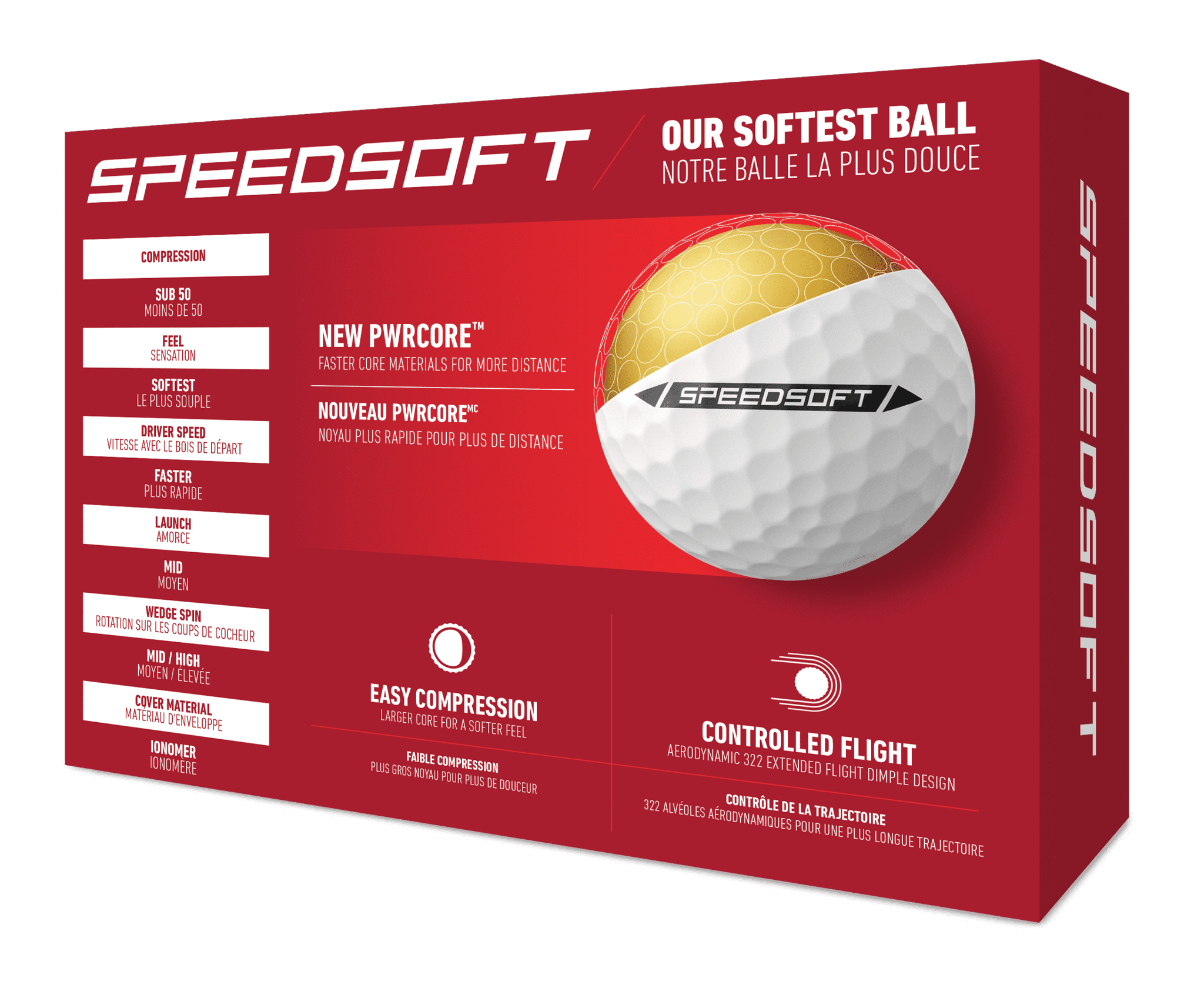 TaylorMade Speed Soft Golf Balls 12pk, White