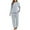 Light Ashy, variant on Women's Soft Fleece Pajama Set, Round Neck Long Sleeve Top and Pants, Cozy Winter Loungewear, Solid Color Sleepwear, Comfortable Home Wear Two Piece Outfit Beige L