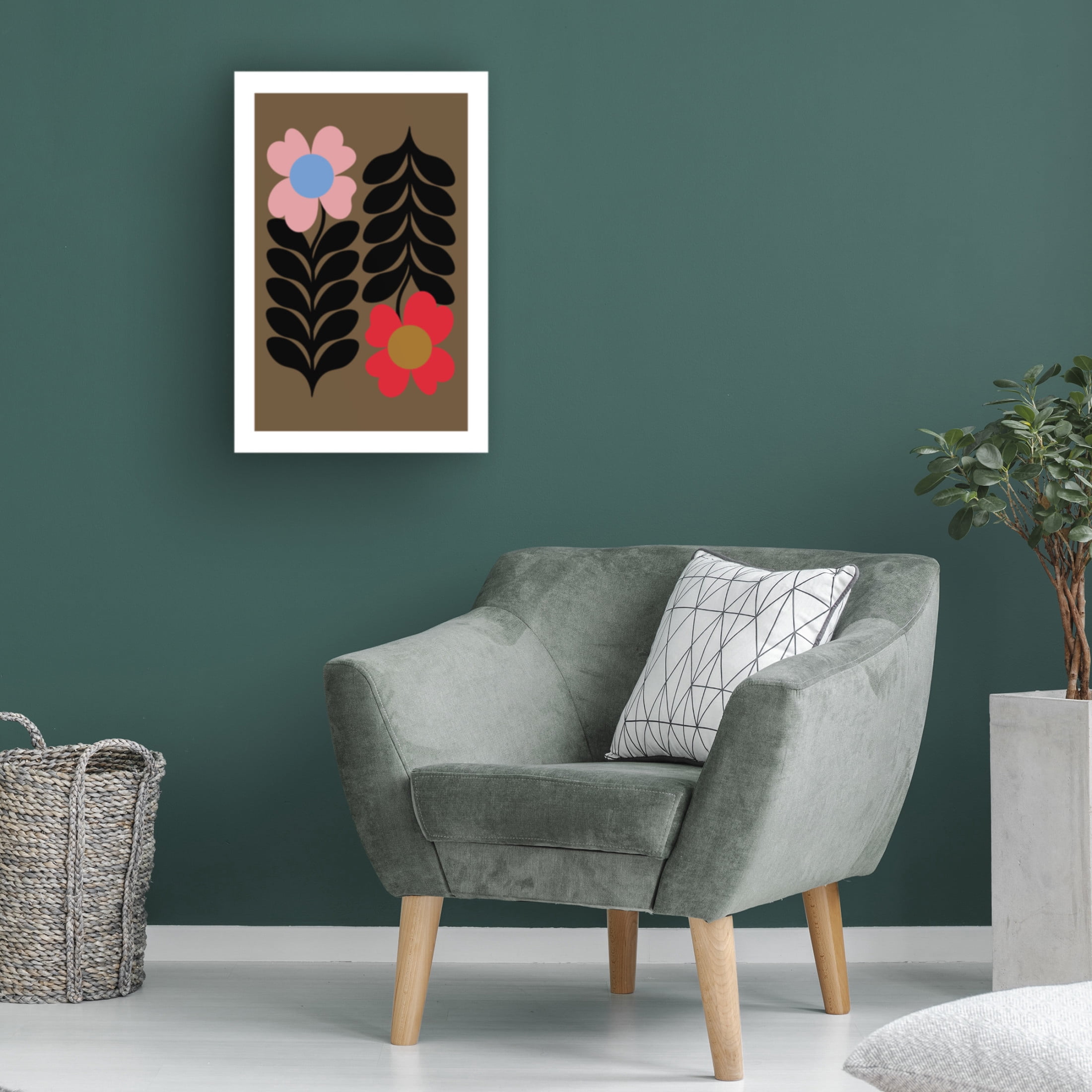 Trademark Fine Art Frances Collett  Flowers Gold Canvas Wall Art