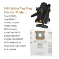 thumbnail image 3 of Shop Vac 5-8 Gallon Bags, ALYYDBG Type E - 90661 9066133; Type H 90671 9067133 High-Effiency Filter Bags (5 Pack), 3 of 7