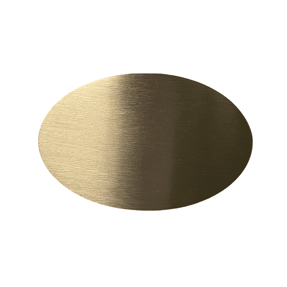 Solid Brass Oval Blank Belt Buckle
