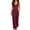 Wine, variant on Jumpsuits for Women Cotton Sleeveless V Neck High Waist Slimming Jumpsuit Casual Fashionable Solid Color Loose Wide Leg Romper Jumpsuit with Pocket