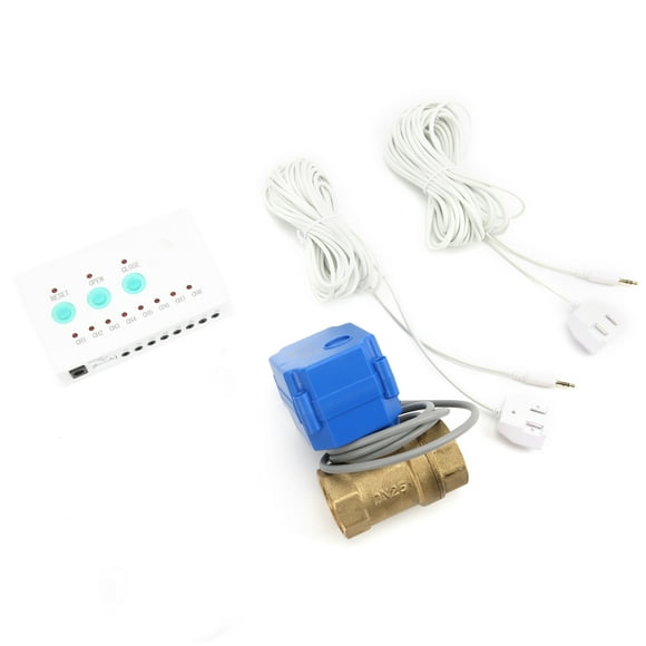 DN25 Valve Sensor, Light Alarm Water Leaking Sensor Operation Simple  For Factories For Hospitals US Plug