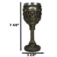 thumbnail image 6 of Mechanics Engineering Motohead Aviator Pilot Skeleton Cranium Skull Wine Goblet, 6 of 7