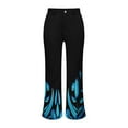 thumbnail image 4 of Bovemsi Wide Leg Pants Woman High Waist Patterned Lightweight Loose Fit Casual Colorful Trouser Jeans Travel Pants, 4 of 9
