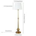 thumbnail image 5 of Evelyn&Zoe Wilmer 68" Tall Floor Lamp with Fabric Shade in Brushed Brass/White, 5 of 6