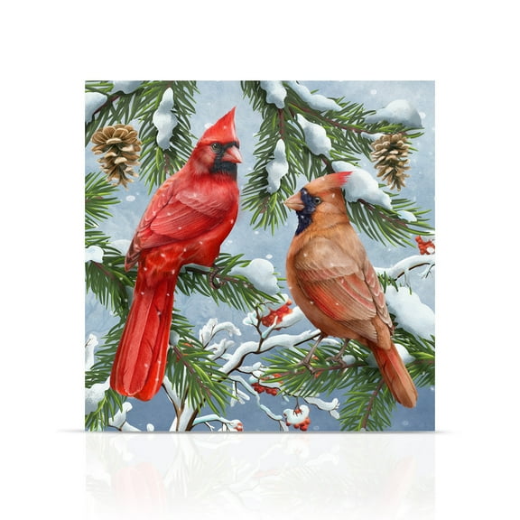 Briarwood Lane Wintertime Cardinals Medium LED Canvas Art