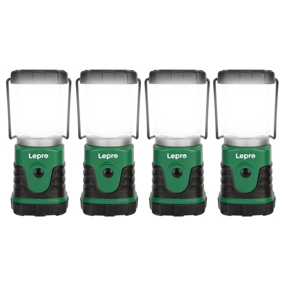 Lepro Camping Lanterns Mini , 330032 4-Pack, LED Battery Powered, 350 Lumens, Collapsible, IPX4 Water Resistant, Portable for Outdoor, Emergency, Hurricane, Storms, Power Outage