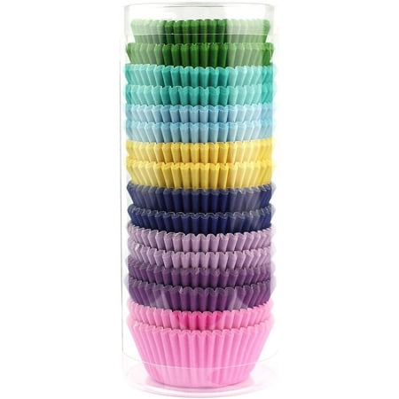 Eoonfirst Standard Cupcake Liners Muffin Wrappers Rainbow Bright Baking Cups Paper 400 Count