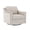 White + Modern + Foam + Cotton Linen-A, variant on 360 Degree Swivel Armchair Cotton linen skin-friendly fabric Ergonomic design Brass nail decorative armchair Living room chairs Bedroom chairs Living room chairs Black legs Suitable for indoor homes