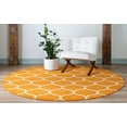 thumbnail image 3 of Rugs.com Lattice Frieze Collection Rug – 3' Round Orange Medium Rug Perfect For Kitchens, Dining Rooms, 3 of 9
