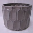 thumbnail image 1 of Gray Geometric Pattern Planter, 1 of 1
