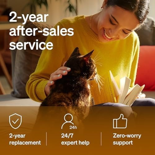 Automatic Cat Feeder, Wi-Fi Rechargeable Cats Food Dispenser Battery-Operated with 30-Day Life, AIR 2.4G Wi-Fi Timed Pet Feeder for Cats & Dogs, 2L Auto Cats Feeder, White