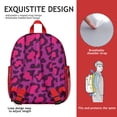 thumbnail image 5 of Leopard Print Backpack Backpack for School,Cute School Bag,Schoolbag with Adjustable Shoulder Straps & Padded Back,13.8"x11.4"x6", 5 of 6