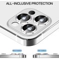 thumbnail image 3 of [6 Pack] IBAOLE Camera Lens Protector Compatible with iPhone 12 Pro Max 6.7 inch, [Installation Tray] Aluminum Alloy Tempered IBAOLE Camera Circle Cover (Silver) Silver, 3 of 6