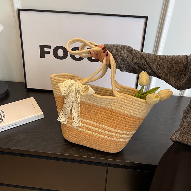 Bolsa De Hombro Bolso de mano para mujer, bolsos de paja, bolso de mano de verano, bolso de playa tejido, embrague femenino (caqui) Tmvgtek Para Estrenar