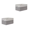 thumbnail image 4 of maskred Sturdy And Durable Cabinet Storage Bag For Well Organized Space Foldable Storage Box With Handle Cotton Multifunctional gray+white 2Set, 4 of 6