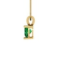 thumbnail image 2 of 0.5 ct Brilliant Heart Cut Solitaire Emerald 14k Yellow Solid Gold Everyday Affordable Designer Necklace Pendant with 18" Chain, 2 of 6