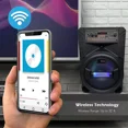 thumbnail image 7 of Portable Bluetooth Speaker with Karaoke Mic, LED RGB Light, 1500mAh Battery, Wireless Remote, AUX/TF/USB/FM, Ideal for Outdoor & Indoor Use, 7 of 7