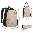 thumbnail image 2 of Easygdp Tortilla Mochila para Niños y Niñas con Set de Caja de Almuerzo y Estuche para Lápices 3 en 1, Mochila Escolar Estampada para Adolescentes, 2 of 7