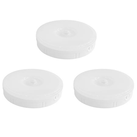 

3X PIR Motion Sensor LED Night Light USB Rechargeable Dimmable Night Lamp for Cabinet Light Wireless Closet Light -White