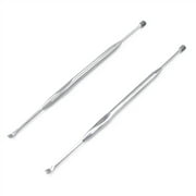 2PCS Ear Wax Pickers Stainless Steel Ear Picks Wax Removal Curette Remover