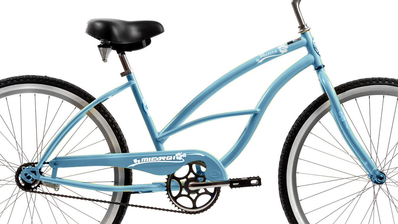 WonderWheels 26" Beach Cruiser Coaster Brake Single Speed Stainless Steel Spokes One Piece Crank Alloy Rims 36H - Baby Blue