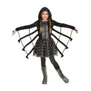 Fun World Sparkling Spider Girl's Halloween Fancy-Dress Costume for Child, S