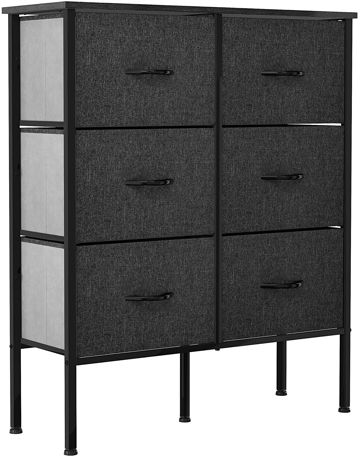 YITAHOME 6Drawer Fabric Storage Dresser Fabric Bins Organizer Unit