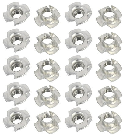 Pollinator snow White Comrade M8 x 8mm Four Pronged Tee Nuts Captive Blind Inserts 20pcs for Wood  Furniture | Walmart Canada