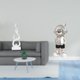 thumbnail image 2 of Figura Abstracta De Llama De Resina De Astronauta De Fuego, Escultura Moderna, Adorno Artesanal De Escritorio, Estatua Decorativa Punk Creativa Para Patio, Oficina, Estantería, Chimenea,, 2 of 8