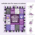 thumbnail image 4 of Gifts for Bonus Mom from Daughter, Bonus Mom Gifts on Birthday Mothers Day Thanksgiving Day Christmas, Stepmom Present, Mom in Law Present Purple Flannel Throw Blanket, 4 of 7