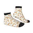thumbnail image 3 of Bingfone Cartoon Corgi Design Patterned Men'S Women'S Casual Cotton Socks, 3 of 9