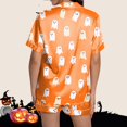 thumbnail image 7 of Ktoot Halloween Pjs Women,Short Pajama Set for Women,Satin Pajama Short Sleeve Button Down Shirt And Shorts,Buttery Soft Pajamas Cute Plus Size Pjs Lounge,Matching Pajamas for Horror Nights Outfits, 7 of 7